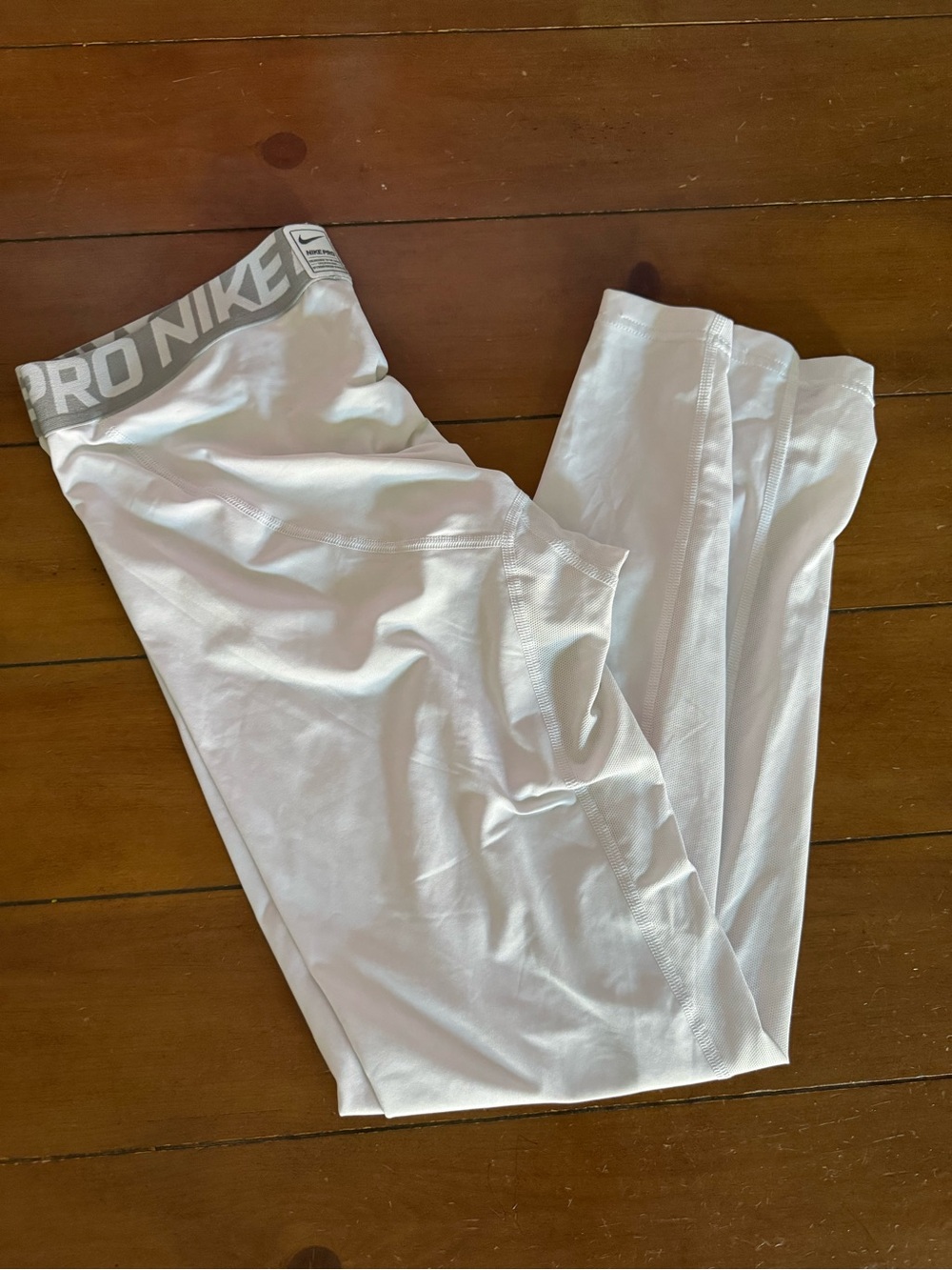 Men’s Nike Pro White Compression Tights - XL